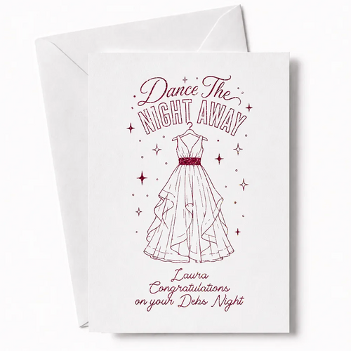 Leaving Cert results gift idea personalised foil card Ireland